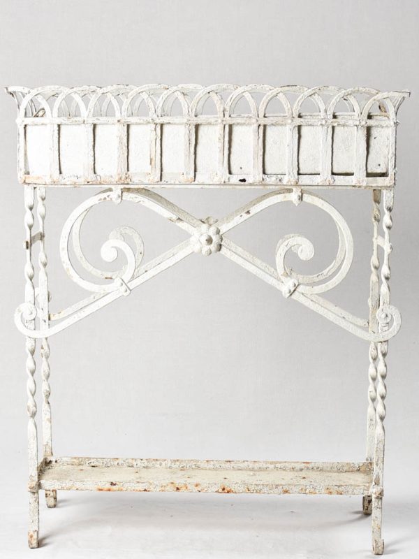 Early 20th-century French iron and zinc pot plant stand For Sale