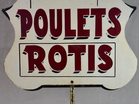 Large mid-century French roast chicken sign Online