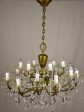 Vintage French crystal chandelier - two tiers, 18 lights For Sale