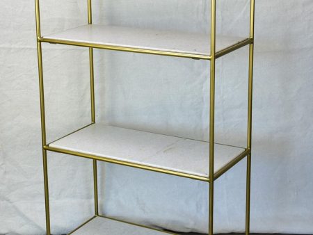 1970 s four-tier display stand - marble and metal 45¼  x  11½  x 23¾  Discount