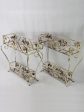 Large pair of vintage French wrought iron pot plant stands For Sale