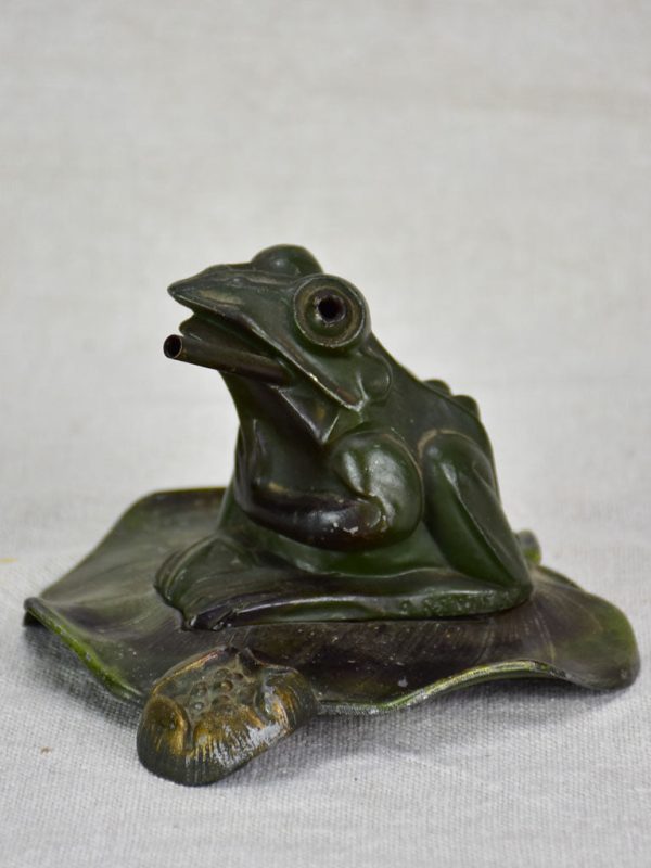 Antique French incense holder - frog Sale