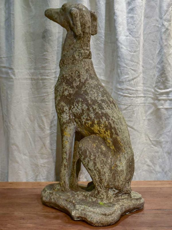 Mid century French garden sculpture of a greyhound Cheap