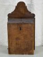 Antique French provincial salt storage box - wall mounted For Sale