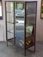 Vintage industrial glass book case   shelving vitrine Hot on Sale