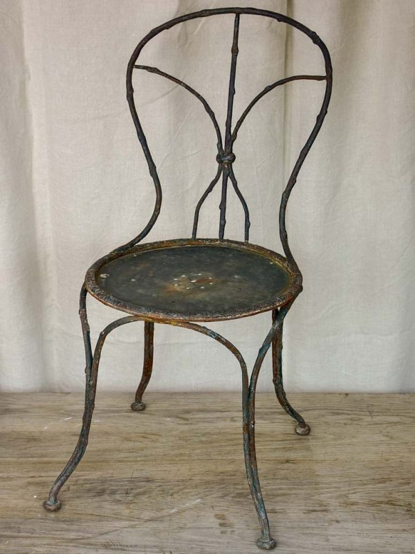 Antique French garden chair with branch - like back Hot on Sale