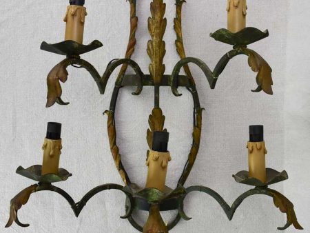 1960 s French wall sconce with five lights 22½  Discount