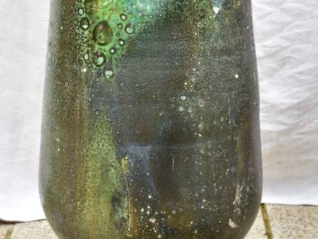 19th Century Anduze olive jar with green glaze 25¼  Supply