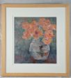 Contemporary floral painting by Karibou - “Le bouquet de Susannah” 15¾  x 17  Cheap