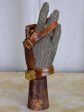 Mid-century wooden articulated hand with metal mesh glove For Cheap