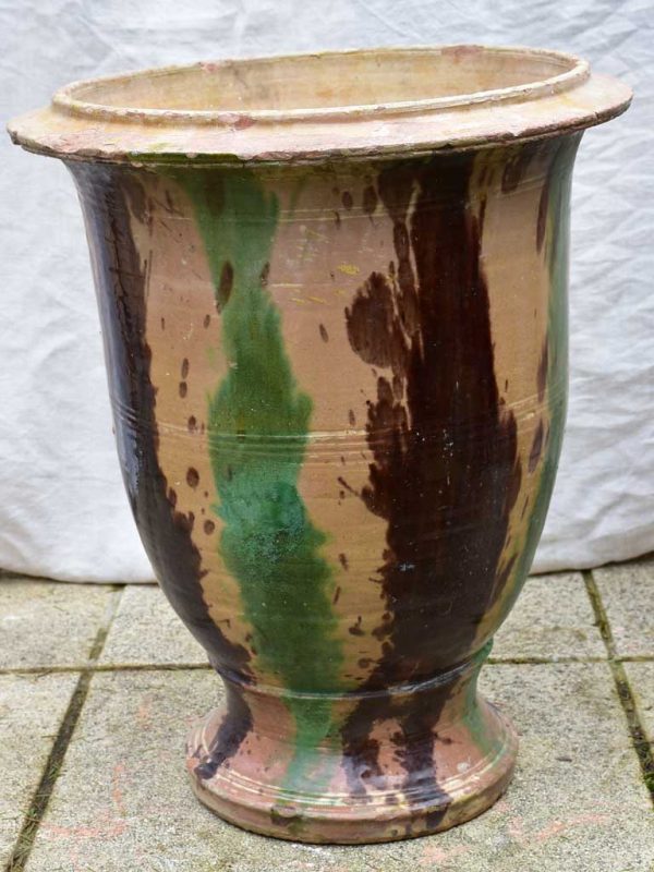 Small 19th Century French Anduze garden urn - flame glazed 22¾  For Discount