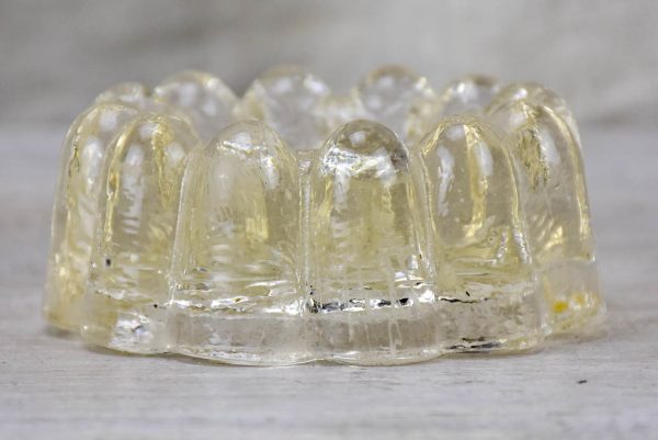 Four antique French glass table risers Discount