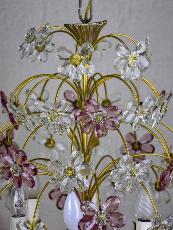 1960 s  70 s Maison Bagues style daisy chandelier - 18  high Cheap