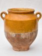 19th Century French confit pot with orange glaze 10¼  on Sale