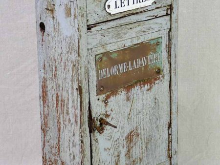 Early 20th Century French letter box with blue   gray patina For Discount