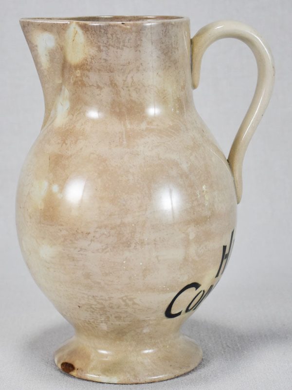 19th Century French earthenware olive oil pitcher Cheap