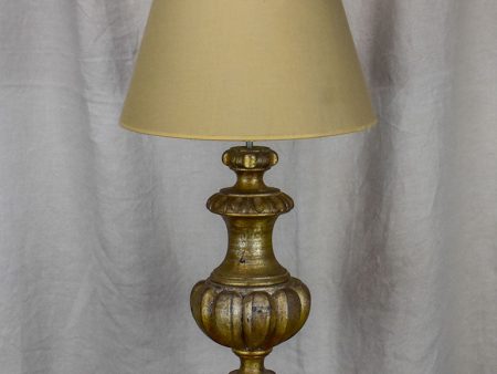 Antique French table lamp made with salvaged timber Discount