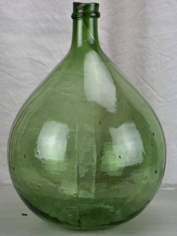 French demijohn bottle - blue   green on Sale