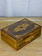 Antique French marquetry storage box on Sale