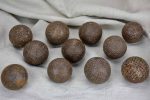 Collection of 11 19th Century French petanque balls Supply