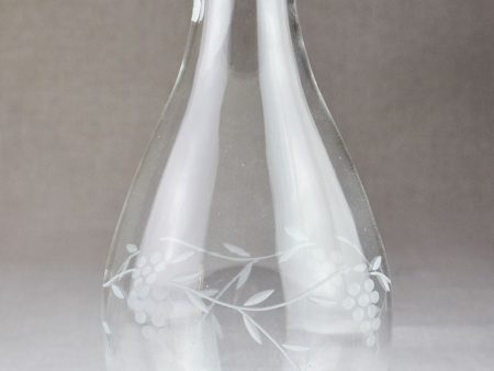 1950 s etched glass carafe Cheap