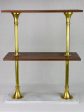 1950 s display stand with three shelves - marble, brass and mahogany 33½   Sale