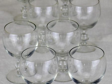 SEVEN early 20th Century crystal wine glasses For Cheap