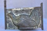 Antique French tin plate chocolate mold in the shape of a chicken Online