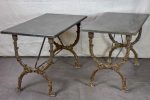 Pair of 19th Century Directoire rectangular tables with black marble 47¼  x 25¼  Online Hot Sale