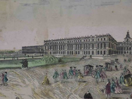 Antique French etching of The Palace of Versailles 15” x 19” Online Hot Sale