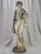 French sculpture of a draped lady collecting water 35  Sale