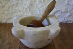 Antique French marble mortar and pestle 9¾” Hot on Sale