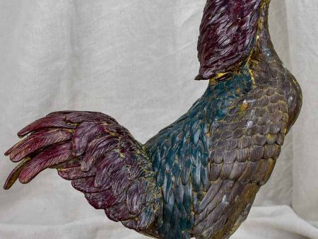 Antique French rooster - bronze For Sale