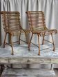 Pair of antique French Arras garden chairs with scrolled edges Online now