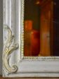 Antique French Louis Philippe mirror with grey   gold patina 32  x 53¼  Online Sale