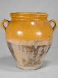 Antique French confit pot with yellow glaze 10¼  For Discount