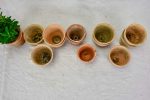 Collection of twelve small antique French terracotta pots 3¼  Fashion