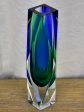 Mid-Century Murano glass vase - blue and green Supply