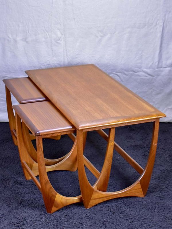 Mid century Scandinavian side table with two nested tables - solid teak Hot on Sale