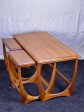 Mid century Scandinavian side table with two nested tables - solid teak Hot on Sale