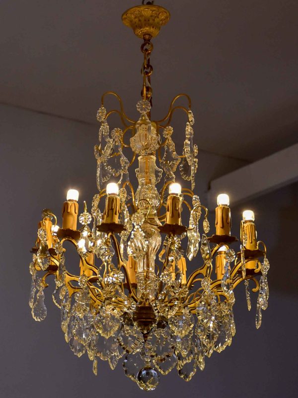 Antique French crystal chandelier - 12 lights Hot on Sale