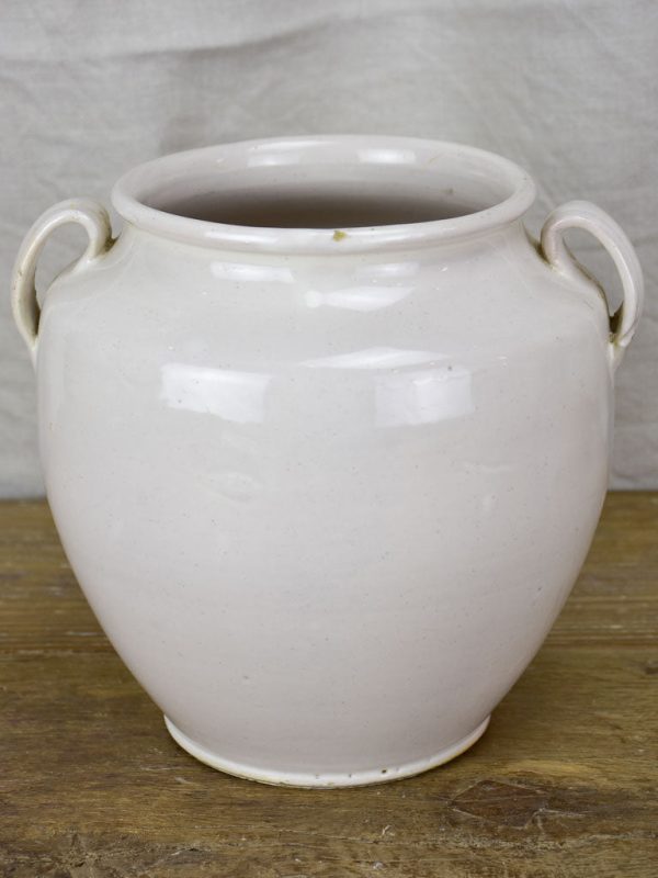 Antique French pot - white 8¾  Fashion