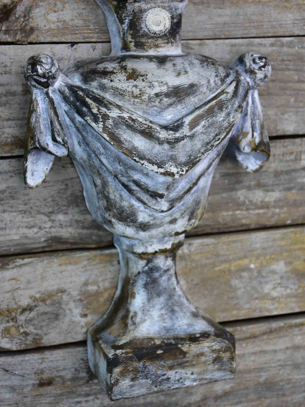 Pair of rustic French wall panels with flower urns For Discount