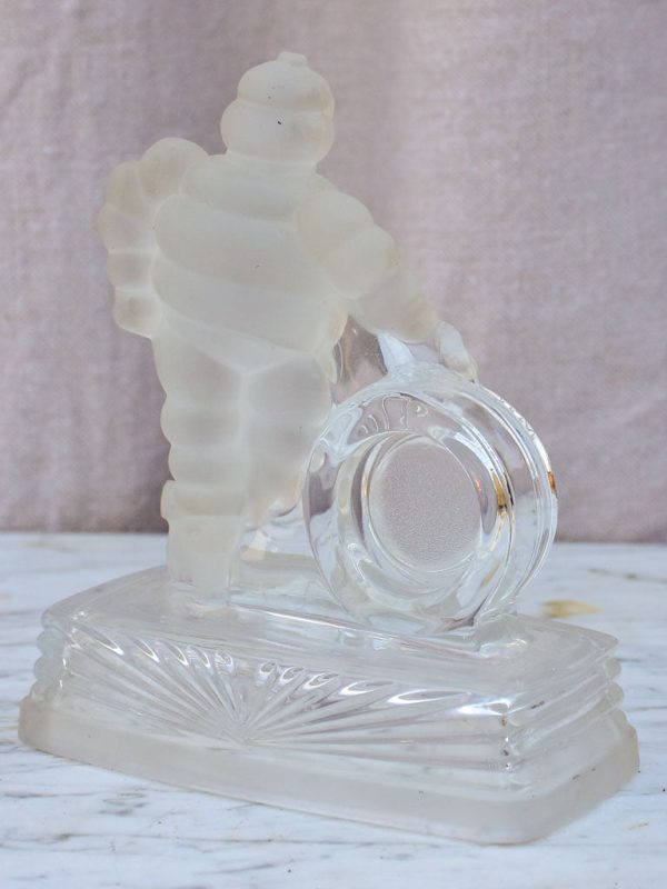 Mid-century glass paperweight, Michelin tyres Online Sale