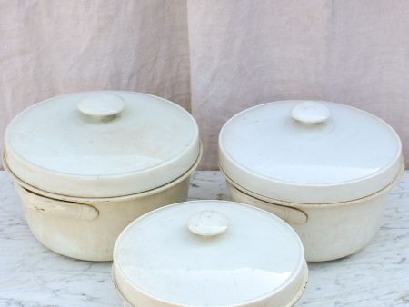 Collection of 3 antique French faience soup tureens with lids Sale