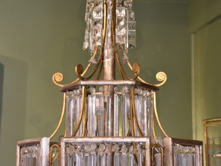 1950 s chandelier with pink glass bells – two tier Hot on Sale