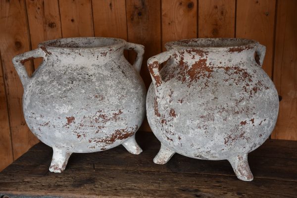 Pair of large French garden urns – marmites Online Hot Sale