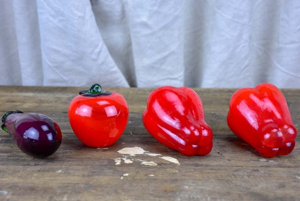 Collection of antique French glass vegetable ornaments Hot on Sale