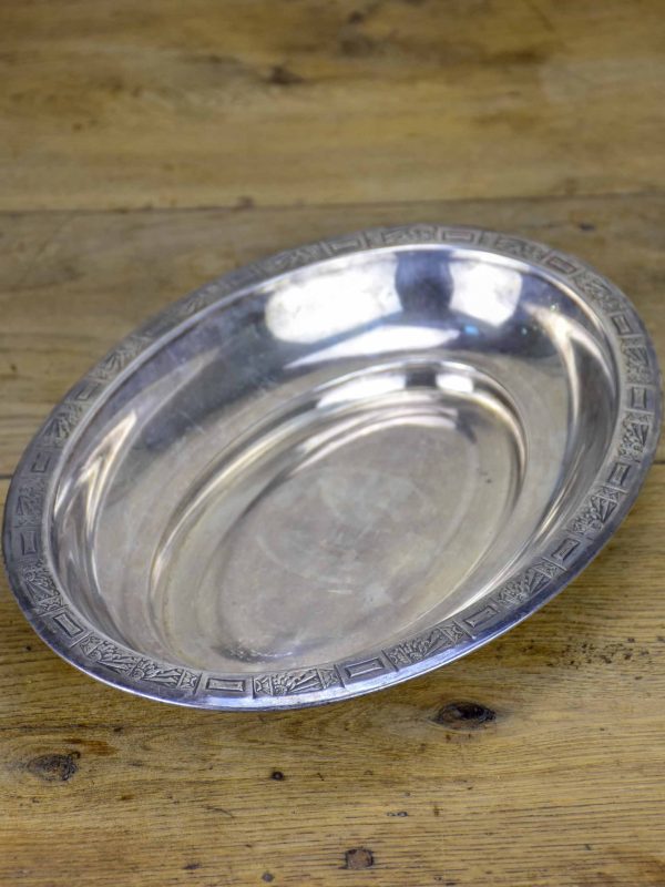 Antique French silver serving dish Fashion