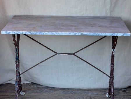 Rectangular Italian garden table with bardiglio marble top Hot on Sale